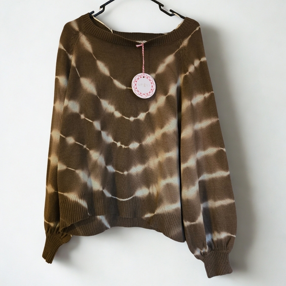 Umgee Sweaters - Womens Stylish Umgee Brown Tie-Dye Sweater Sz MED Like New